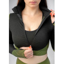 Кофти Рашгард на Блискавці Чорно Зелений з Візерунком Чорний/зелений