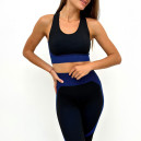 Sportswear Топ Спортивний Чорно Синій з Візерунком Blue