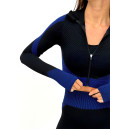 Sweatshirts Рашгард на Блискавці Чорно Синій з Візерунком Blue