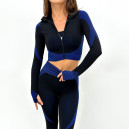 Sweatshirts Рашгард на Блискавці Чорно Синій з Візерунком Blue