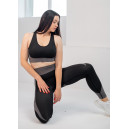 Спортивная одежда Топ Спортивний Чорно Білий з Візерунком Черный/белый