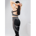 Спортивная одежда Топ Спортивний Чорно Білий з Візерунком Черный/белый