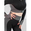 Кофти Рашгард на Блискавці Чорно Білий з Візерунком Чорний/сірий