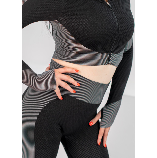 Рашгард на Блискавці Чорно Білий з Візерунком