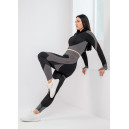 Кофти Рашгард на Блискавці Чорно Білий з Візерунком Чорний/сірий