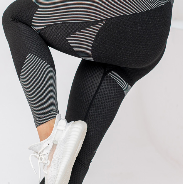 Легінси Чорно Білі з Візерунком