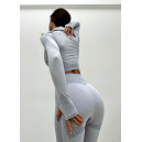 Кофты Рашгард на Блискавці Білий з Візерунком Белый