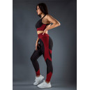 Спортивний одяг Топ Спортивний Чорно Бордовий з Візерунком Бордовий