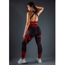 Спортивний одяг Топ Спортивний Чорно Бордовий з Візерунком Бордовий