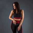 Спортивний одяг Топ Спортивний Чорно Бордовий з Візерунком Бордовий