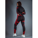 Кофти Рашгард на Блискавці Чорно Бордовий з Візерунком Бордовий