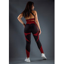 Спортивний одяг Легінси Чорно Бордові з Візерунком Бордовий