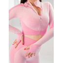 Кофти Рашгард на Блискавці Рожевий з Візерунком Рожевий