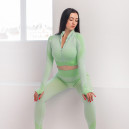 Кофти Рашгард на Блискавці Салатовий з Візерунком Зелений