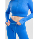 Кофти Рашгард з Блискавкою Синій в Рубчик Cиній