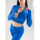 Кофти Рашгард з Блискавкою Синій в Рубчик Cиній