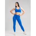 Спортивная одежда Топ Спортивний з Блискавкою Синій в Рубчик Синий