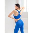 Спортивная одежда Топ Спортивний з Блискавкою Синій в Рубчик Синий