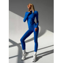 Спортивний одяг Безшовний Базовий Комплект Легінси + Водолазка Синій Cиній