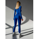 Спортивний одяг Безшовний Базовий Комплект Легінси + Водолазка Синій Cиній