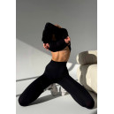 Sportswear Безшовний Базовий Комплект Легінси + Водолазка Чорний Black