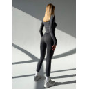 Sportswear Безшовний Базовий Комплект Легінси + Водолазка Сірий Grey