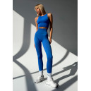 Спортивная одежда Комплект Легінси з Push-Up Ефектом + Топ в Рубчик Синій Синий