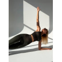 Спортивний одяг Комплект Легінси з Push-Up Ефектом + Топ в Рубчик Темно Зелений Оливковий