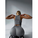Sportswear Комплект Легінси з Push-Up Ефектом + Топ в Рубчик Сірий Grey