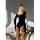 Sportswear Боді з Високим Подвійним Коміром Чорний Black