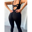 Спортивний одяг Комбінезон Чорний з Push-Up Ефектом Чорний