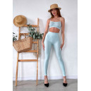 Спортивний одяг Легінси Кремові Блакитний