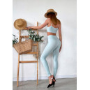 Спортивний одяг Легінси Кремові Блакитний