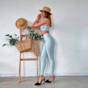 Спортивний одяг Легінси Кремові Блакитний