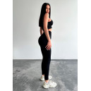 Sportswear Легінси Чорні в Рубчик з Push-Up Ефектом Black