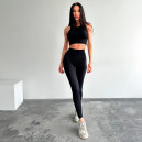 Sportswear Легінси Чорні в Рубчик з Push-Up Ефектом Black