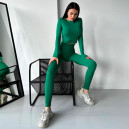 Sportswear Легінси Зелені в Рубчик з Push-Up Ефектом Green