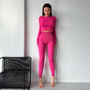 Sportswear Легінси Рожеві в Рубчик з Push-Up Ефектом Pink