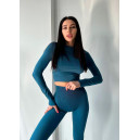 Sportswear Легінси Сапфірові в Рубчик з Push-Up Ефектом Green