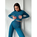 Sportswear Легінси Сапфірові в Рубчик з Push-Up Ефектом Green
