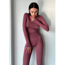Sportswear Легінси Марун в Рубчик з Push-Up Ефектом Burgundy