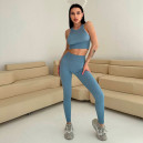 Sportswear Легінси Голубі в Рубчик з Push-Up Ефектом Blue