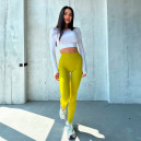 Спортивний одяг Легінси Жовті в Рубчик з Push-Up Ефектом Жовтий