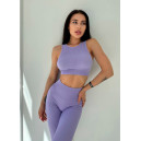 Спортивний одяг Легінси Лавандові в Рубчик з Push-Up Ефектом Фіолетовий