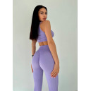 Спортивний одяг Легінси Лавандові в Рубчик з Push-Up Ефектом Фіолетовий