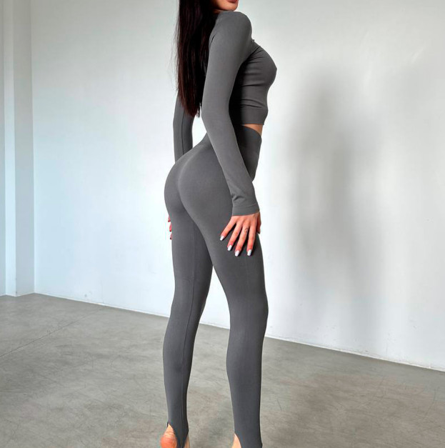 Легінси Сірі зі Штрипками