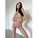 Спортивний одяг Легінси Бежеві зі Штрипками Бежевий