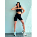 Шорти Велосипедки Чорні в Рубчик Чорний