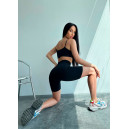 Шорти Велосипедки Чорні в Рубчик Чорний