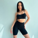 Шорти Велосипедки Чорні в Рубчик Чорний